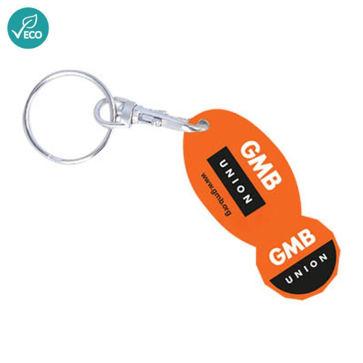 Oval Trolley Coin Stick keyring (Personalised)