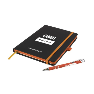 Edge Coloured Notebook and Pen Set A5