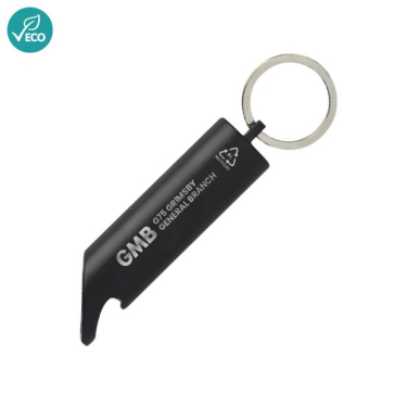Recycled Torch & Bottle Opener Keyring (Personalised)