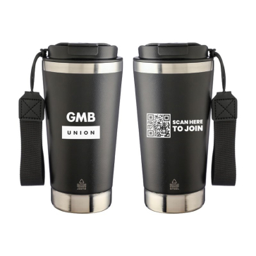 Double-Walled Recycled Steel Travel Mug 500ml