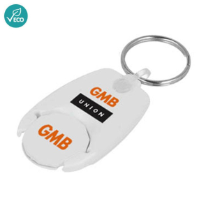 Recycled Pop Coin Trolley Keyring (Personalised)