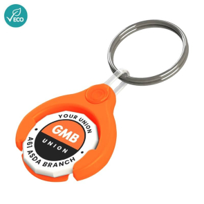 Recycled Compact Trolley Keyring (Personalised)