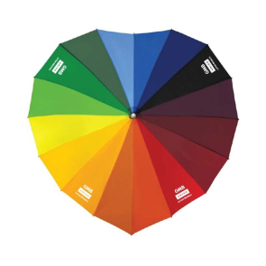 PRIDE Heart Shaped Umbrella