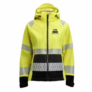 Women's Hooded Softshell Jacket Hi-Vis