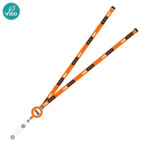 RPET Sublimation Badge Reel Lanyard  