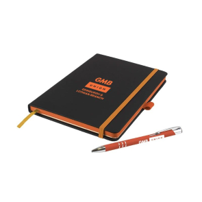 Edge Coloured Notebook and Pen Set A5