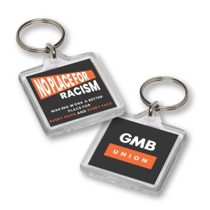No Place for Racism Keyring 