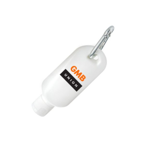 SPF25 Sun Lotion on a Carabiner Clip (Personalised)