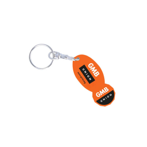Oval Trolley Coin Stick keyring (Personalised)