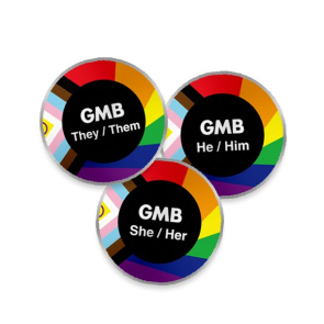 PRIDE Pronoun Badge