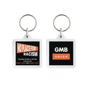 No Place for Racism Keyring 